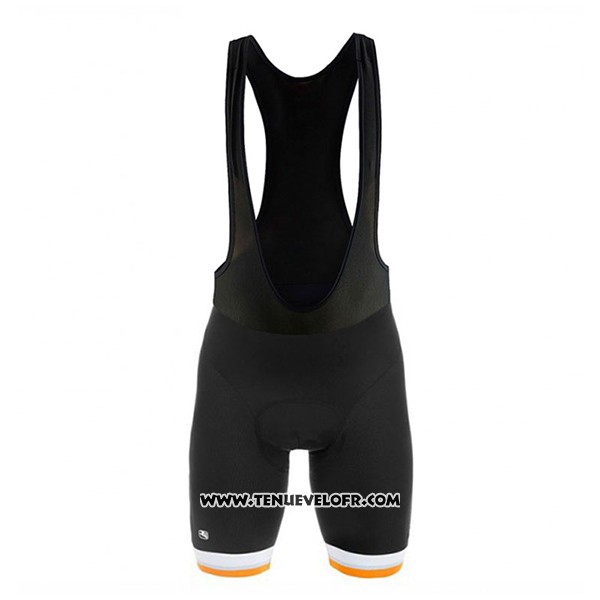2017 Maillot Ciclismo Giordana Silver Line Noir et Blanc Manches Courtes et Cuissard
