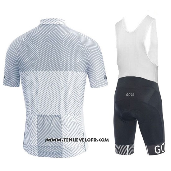 2018 Maillot Ciclismo Gore Blanc Manches Courtes et Cuissard