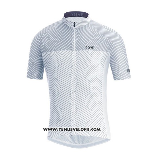 2018 Maillot Ciclismo Gore Blanc Manches Courtes et Cuissard