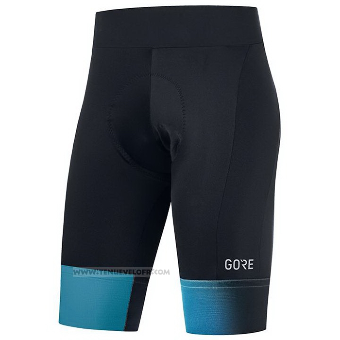 2021 Maillot Cyclisme Gore Bleu Manches Courtes et Cuissard