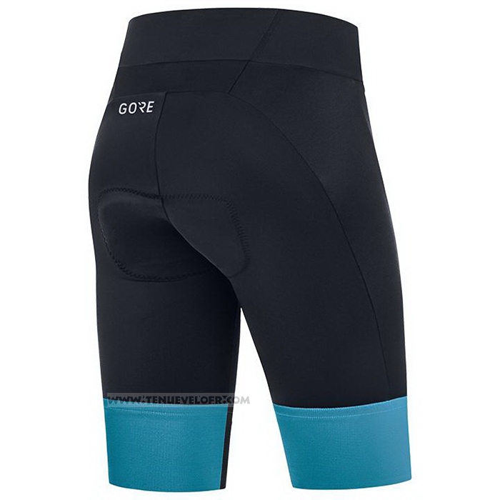 2021 Maillot Cyclisme Gore Bleu Manches Courtes et Cuissard