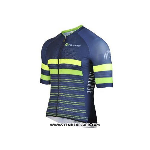 2017 Maillot Ciclismo Inverse Bleu Manches Courtes et Cuissard