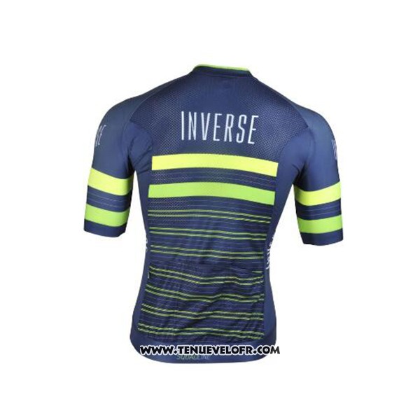 2017 Maillot Ciclismo Inverse Bleu Manches Courtes et Cuissard