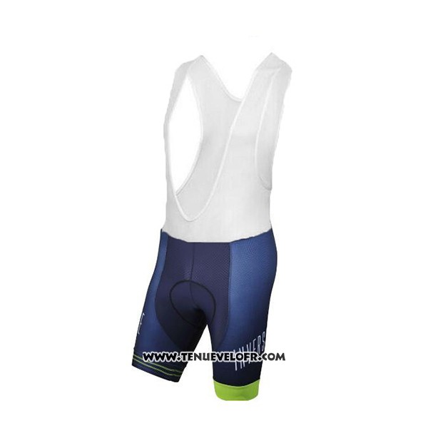 2017 Maillot Ciclismo Inverse Bleu Manches Courtes et Cuissard