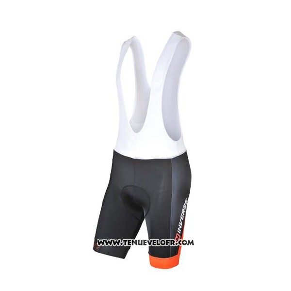 2017 Maillot Ciclismo Inverse Noir et Orange Manches Courtes et Cuissard