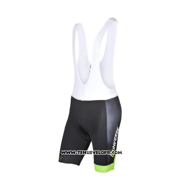 2017 Maillot Ciclismo Inverse Noir et Vert Manches Courtes et Cuissard