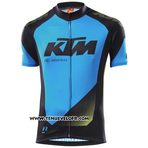 2015 Maillot Ciclismo KTM Bleu et Noir Manches Courtes et Cuissard
