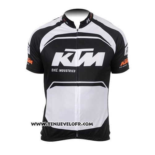 2015 Maillot Ciclismo KTM Noir Blanc Manches Courtes et Cuissard