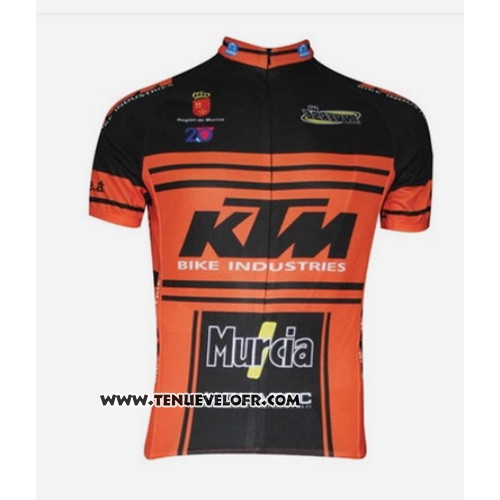 2015 Maillot Ciclismo KTM Noir et Orange Manches Courtes et Cuissard