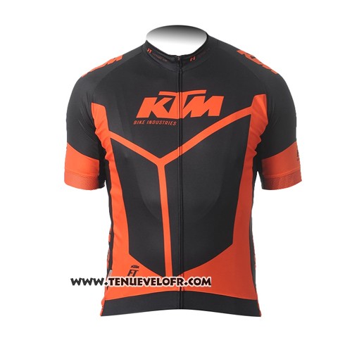 2015 Maillot Ciclismo KTM Orange et Noir Manches Courtes et Cuissard