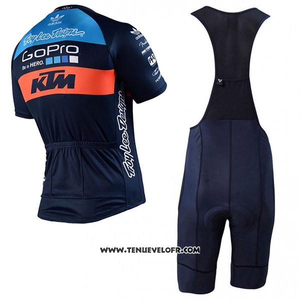 2017 Maillot Ciclismo KTM Bleu Manches Courtes et Cuissard