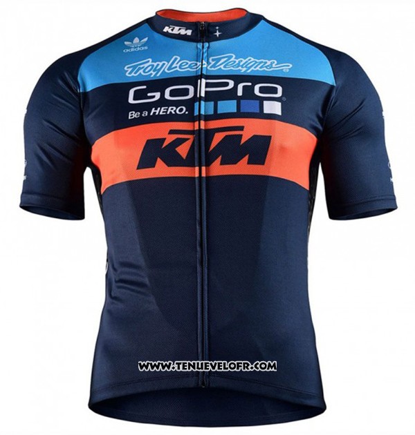 2017 Maillot Ciclismo KTM Bleu Manches Courtes et Cuissard