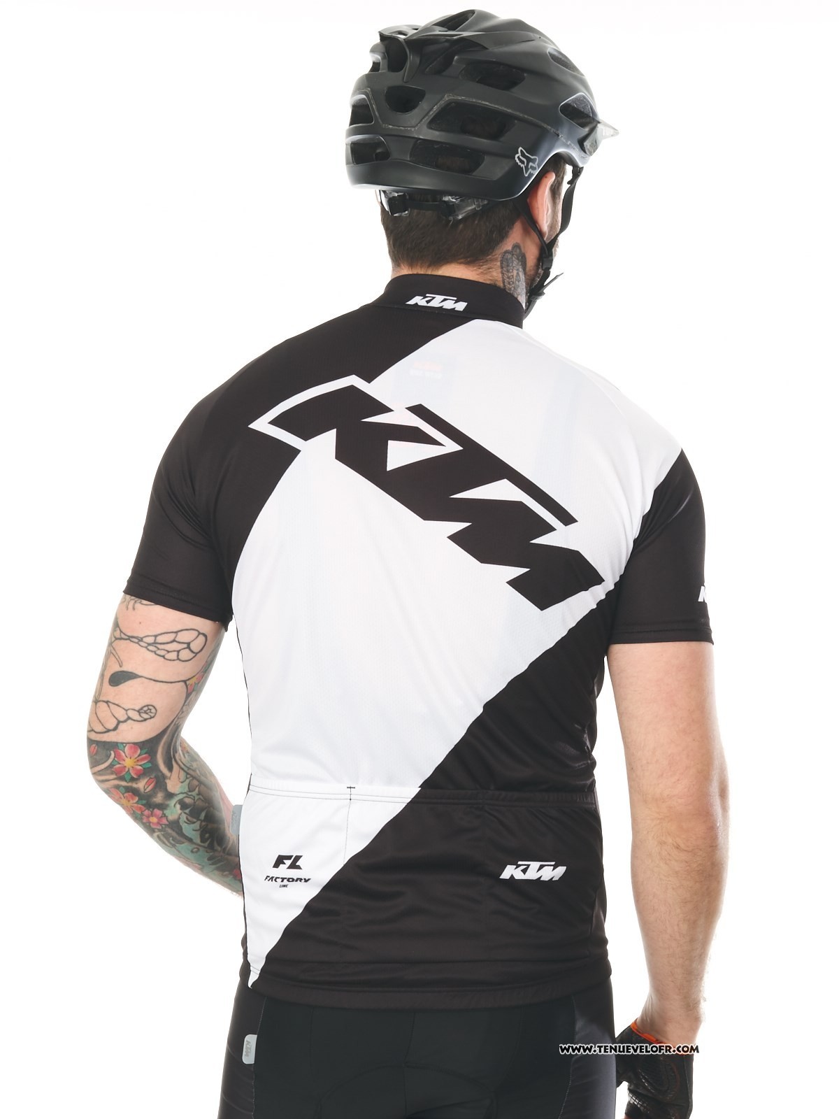 2018 Maillot Ciclismo KTM Blanc Manches Courtes et Cuissard