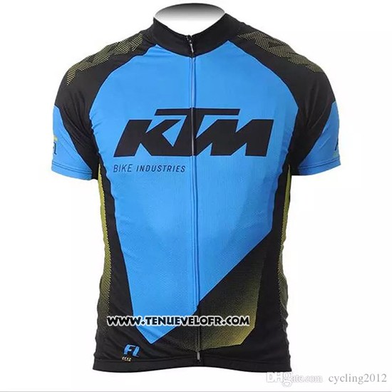 2018 Maillot Ciclismo KTM Bleu Noir Manches Courtes et Cuissard