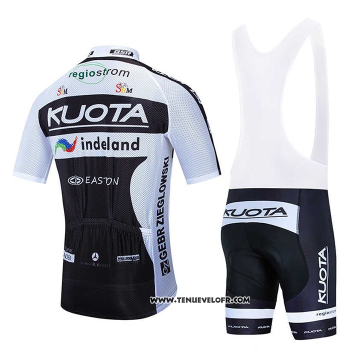 2010 Maillot Ciclismo Kuota Noir et Blanc Manches Courtes et Cuissard