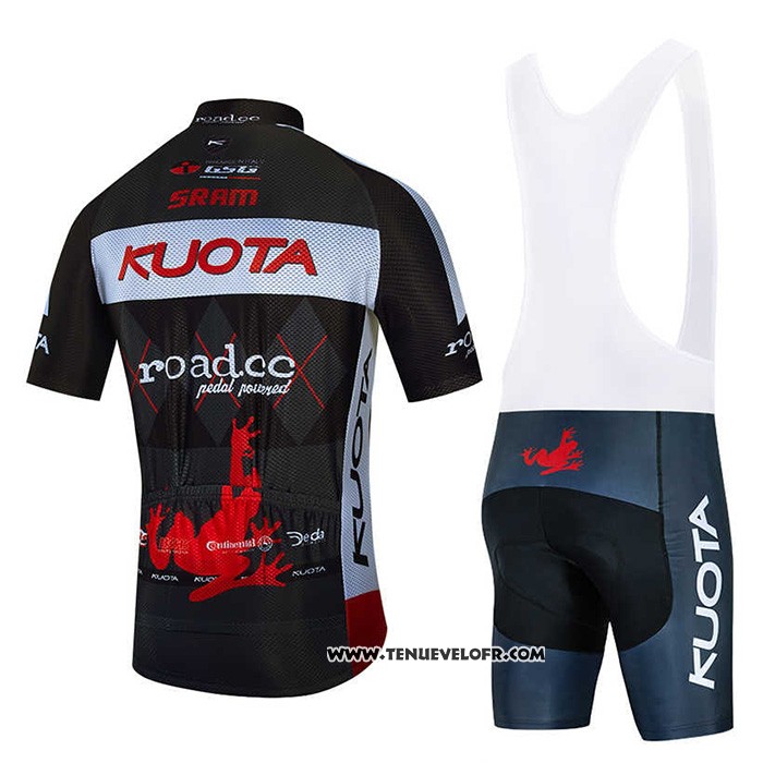2011 Maillot Ciclismo Kuota Noir et Blanc Manches Courtes et Cuissard