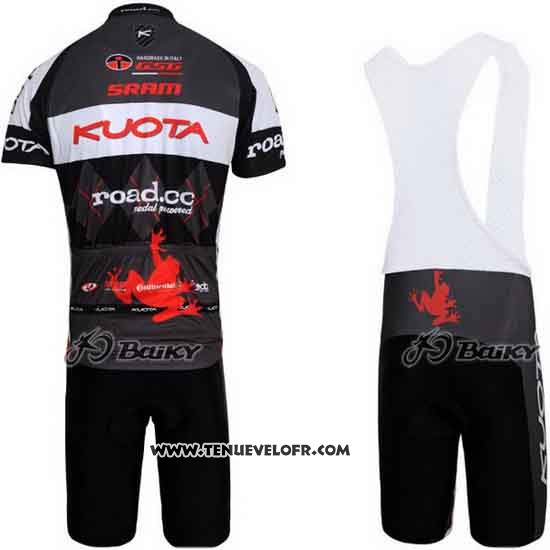 2011 Maillot Ciclismo Kuota Noir et Blanc Manches Courtes et Cuissard
