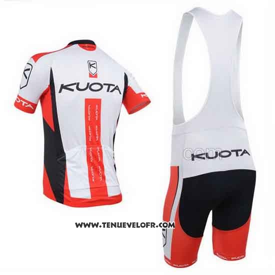2013 Maillot Ciclismo Kuota Rouge et Blanc Manches Courtes et Cuissard
