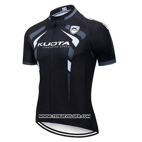 2019 Maillot Ciclismo Kuota Noir Blanc Manches Courtes et Cuissard