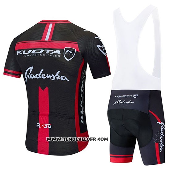 2020 Maillot Ciclismo Kuota Noir Rouge Manches Courtes et Cuissard