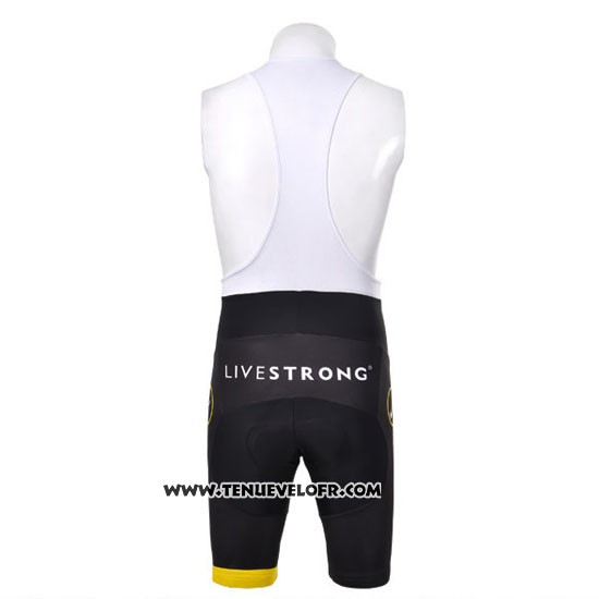 2012 Maillot Ciclismo Livestrong Noir Manches Courtes et Cuissard