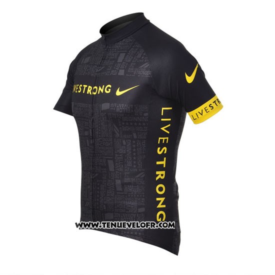 2012 Maillot Ciclismo Livestrong Noir Manches Courtes et Cuissard