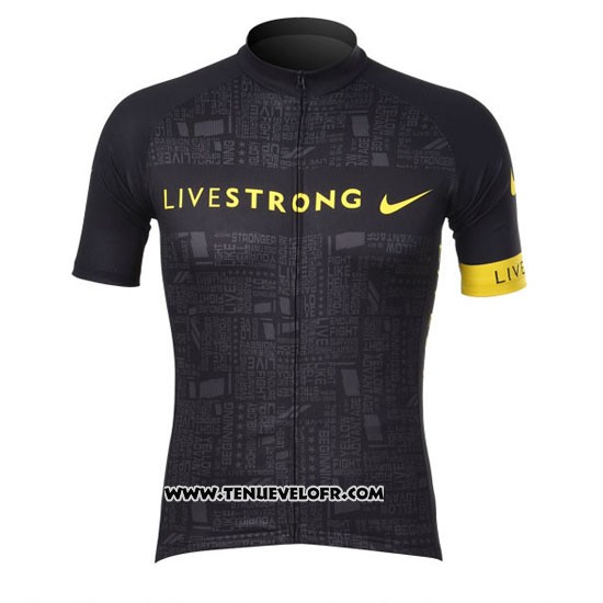 2012 Maillot Ciclismo Livestrong Noir Manches Courtes et Cuissard