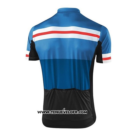 2018 Maillot Ciclismo Loffler Noir Bleu Manches Courtes et Cuissard