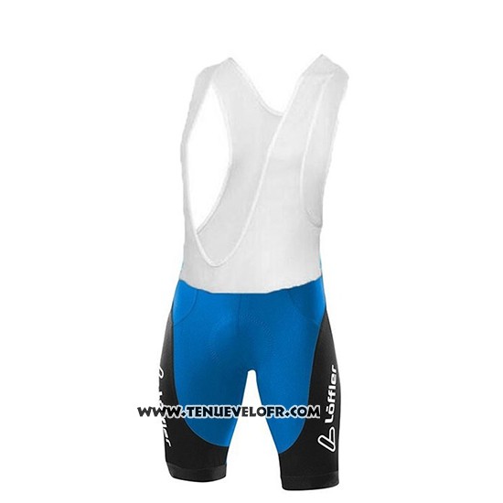 2018 Maillot Ciclismo Loffler Noir Bleu Manches Courtes et Cuissard