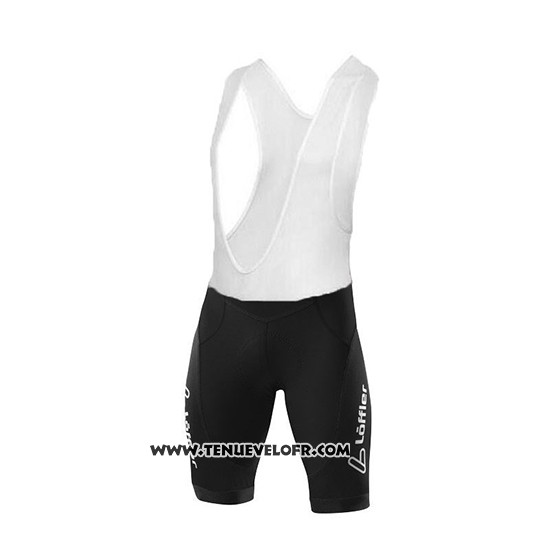 2018 Maillot Ciclismo Loffler Noir Gris Manches Courtes et Cuissard