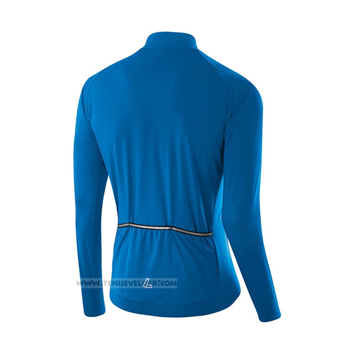 2021 Maillot Cyclisme Loffler Bleu Manches Longues et Cuissard