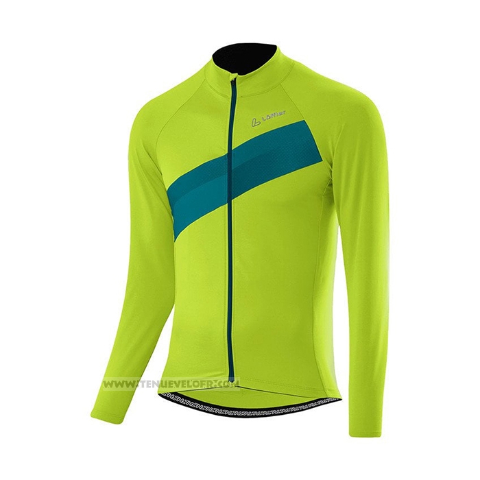2021 Maillot Cyclisme Loffler Vert Manches Longues et Cuissard
