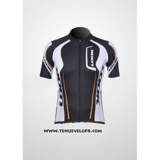 2011 Maillot Ciclismo Look Noir et Blanc Manches Courtes et Cuissard