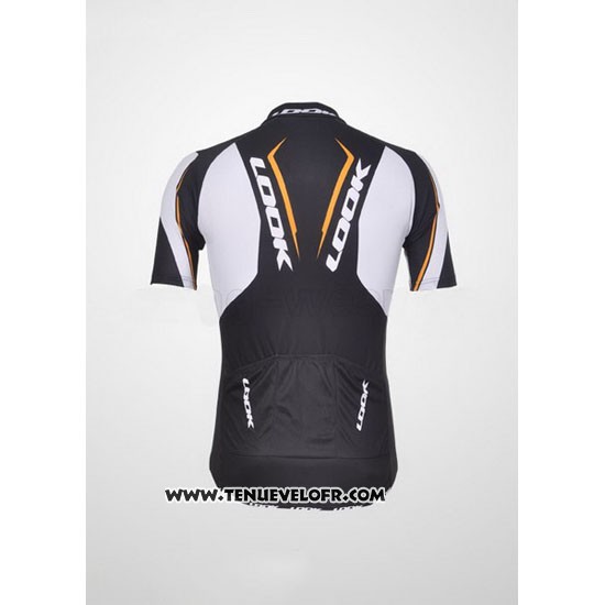 2011 Maillot Ciclismo Look Noir et Blanc Manches Courtes et Cuissard