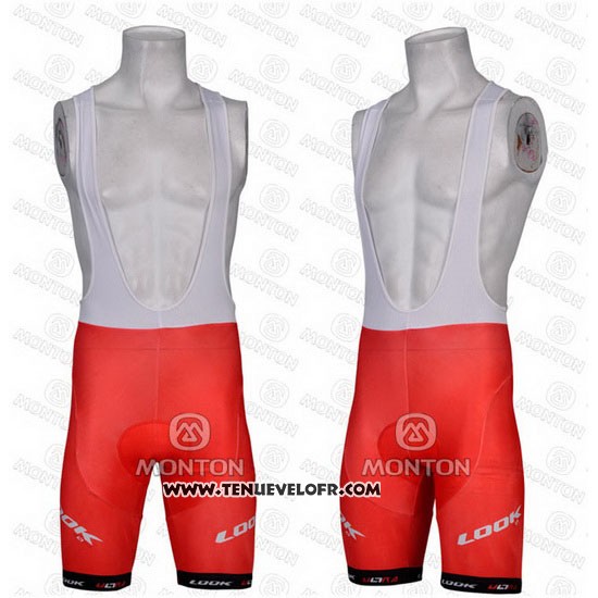 2011 Maillot Ciclismo Look Rouge Manches Courtes et Cuissard