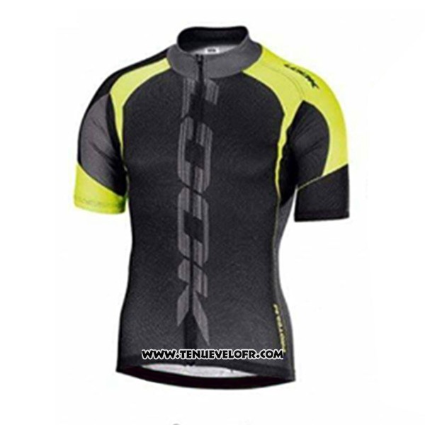 2017 Maillot Ciclismo Look Noir et Vert Manches Courtes et Cuissard