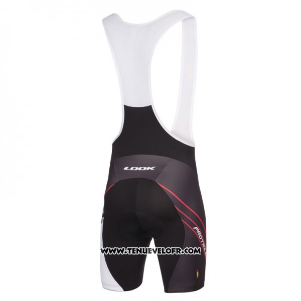 2017 Maillot Ciclismo Look Pro Equipo Noir et Rouge Manches Courtes et Cuissard