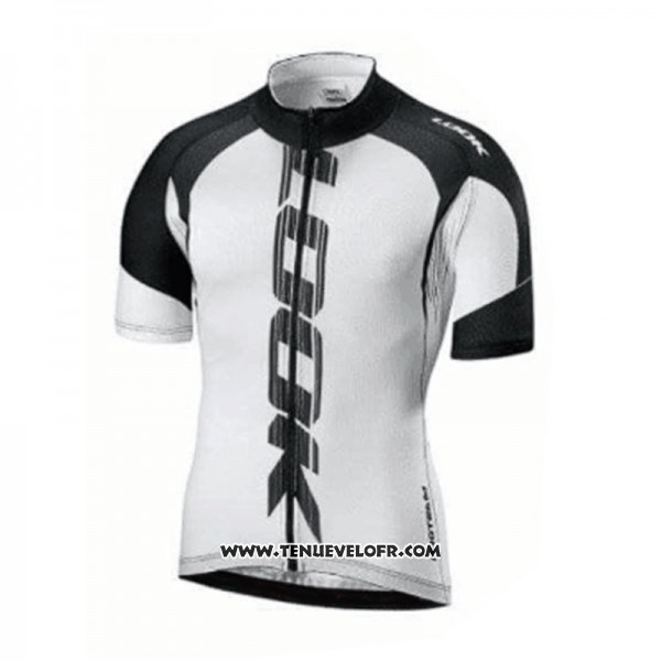 2018 Maillot Ciclismo Look Noir Blanc Manches Courtes et Cuissard