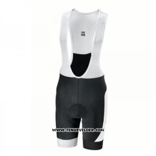 2018 Maillot Ciclismo Look Noir Blanc Manches Courtes et Cuissard