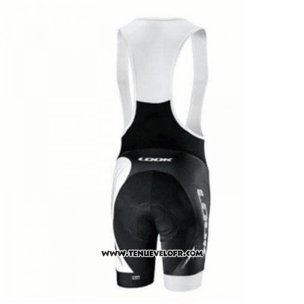2018 Maillot Ciclismo Look Noir Blanc Manches Courtes et Cuissard