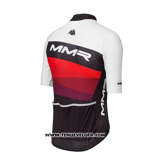 2020 Maillot Ciclismo MMR Blanc Noir Rouge Manches Courtes et Cuissard