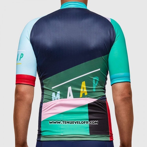 2017 Maillot Ciclismo MAAP Bleu et Azur Manches Courtes et Cuissard