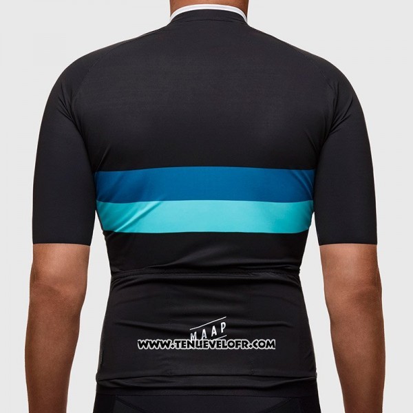 2017 Maillot Ciclismo MAAP Fat Stripe Noir Manches Courtes et Cuissard