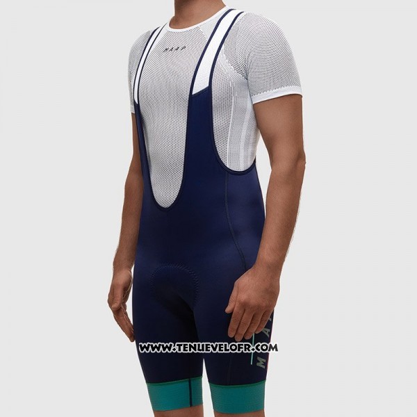 2017 Maillot Ciclismo MAAP Gris et Azur Manches Courtes et Cuissard