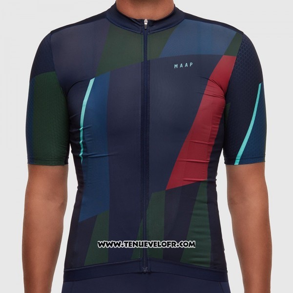 2017 Maillot Ciclismo MAAP Profond Bleu Manches Courtes et Cuissard