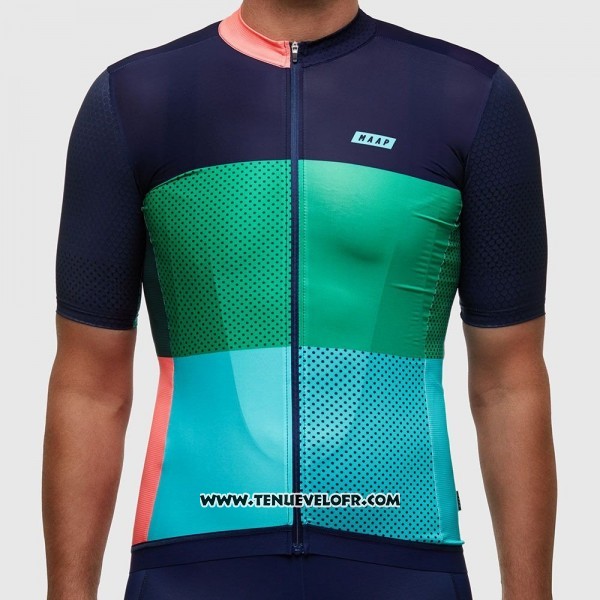 2017 Maillot Ciclismo MAAP Sector Pro Vert et Bleu Manches Courtes et Cuissard