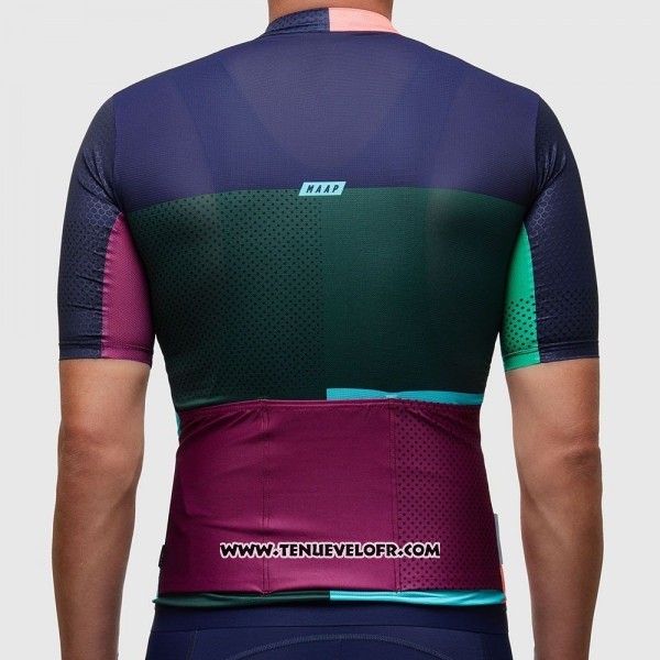 2017 Maillot Ciclismo MAAP Sector Pro Vert et Bleu Manches Courtes et Cuissard