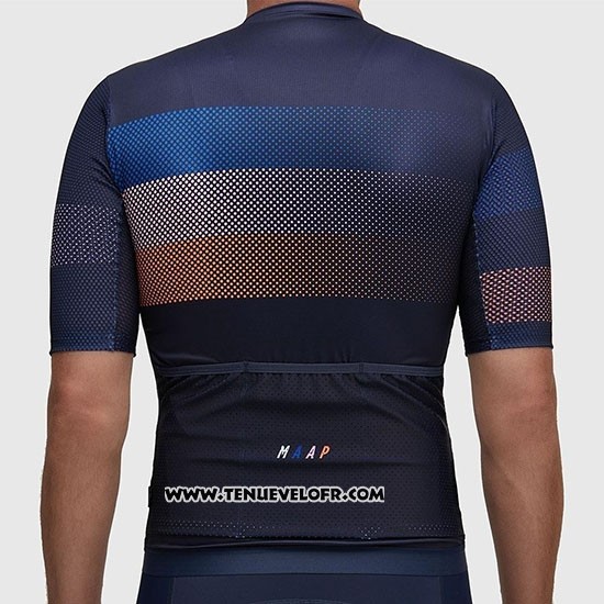 2019 Maillot Ciclismo MAAP Aether Fonce Bleu Manches Courtes et Cuissard
