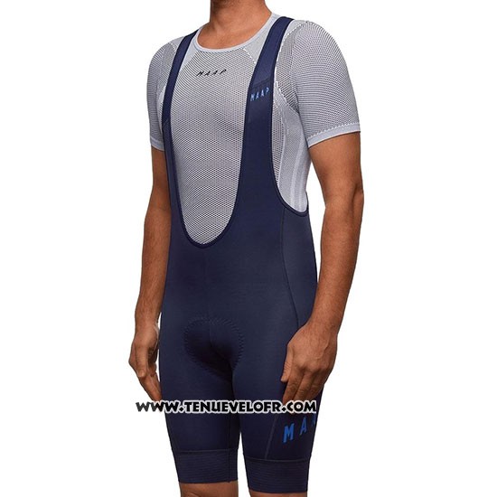 2019 Maillot Ciclismo MAAP Aether Fonce Bleu Manches Courtes et Cuissard