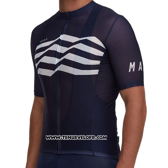 2019 Maillot Ciclismo MAAP Flag Noir Blanc Noir Manches Courtes et Cuissard